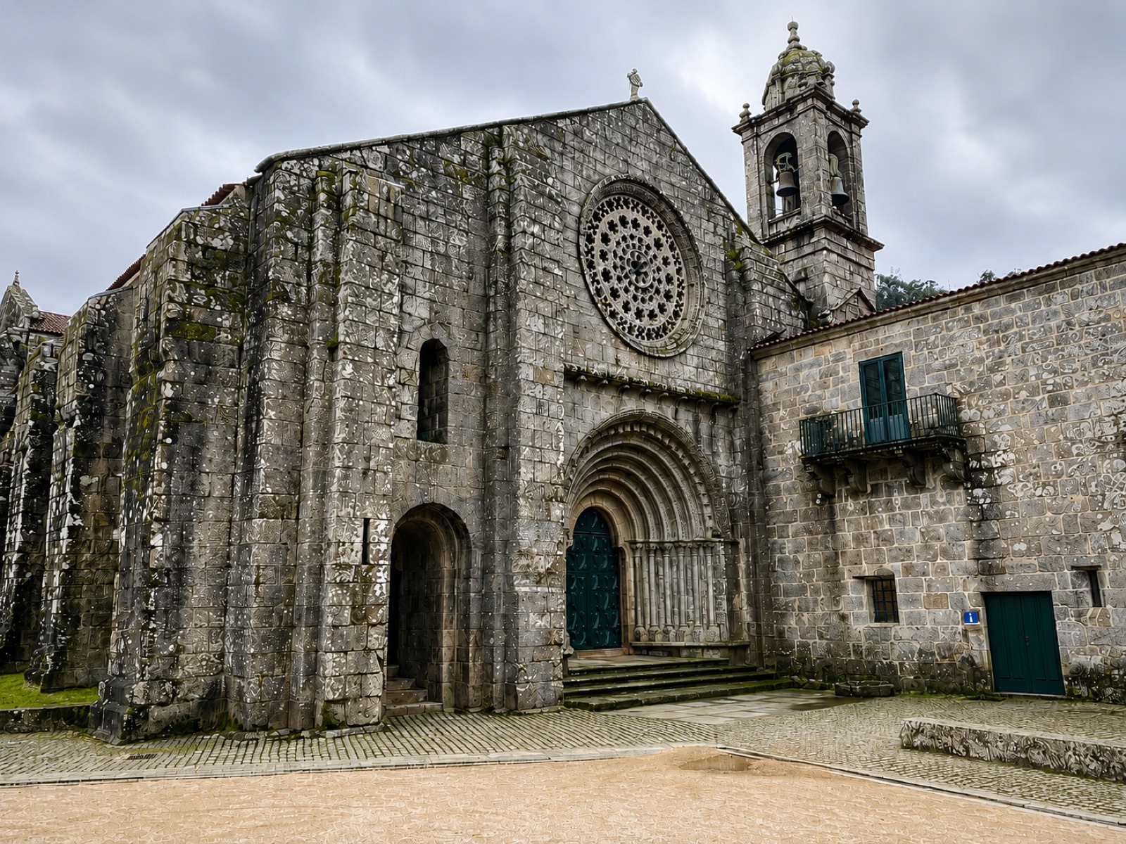 Front of Santa María de Armenteira Monastery